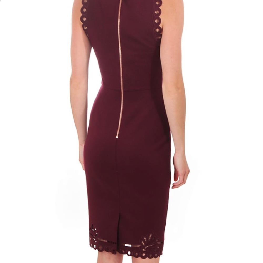 Ted Baker Maroon Bodycon Dress - Picture 6 of 8